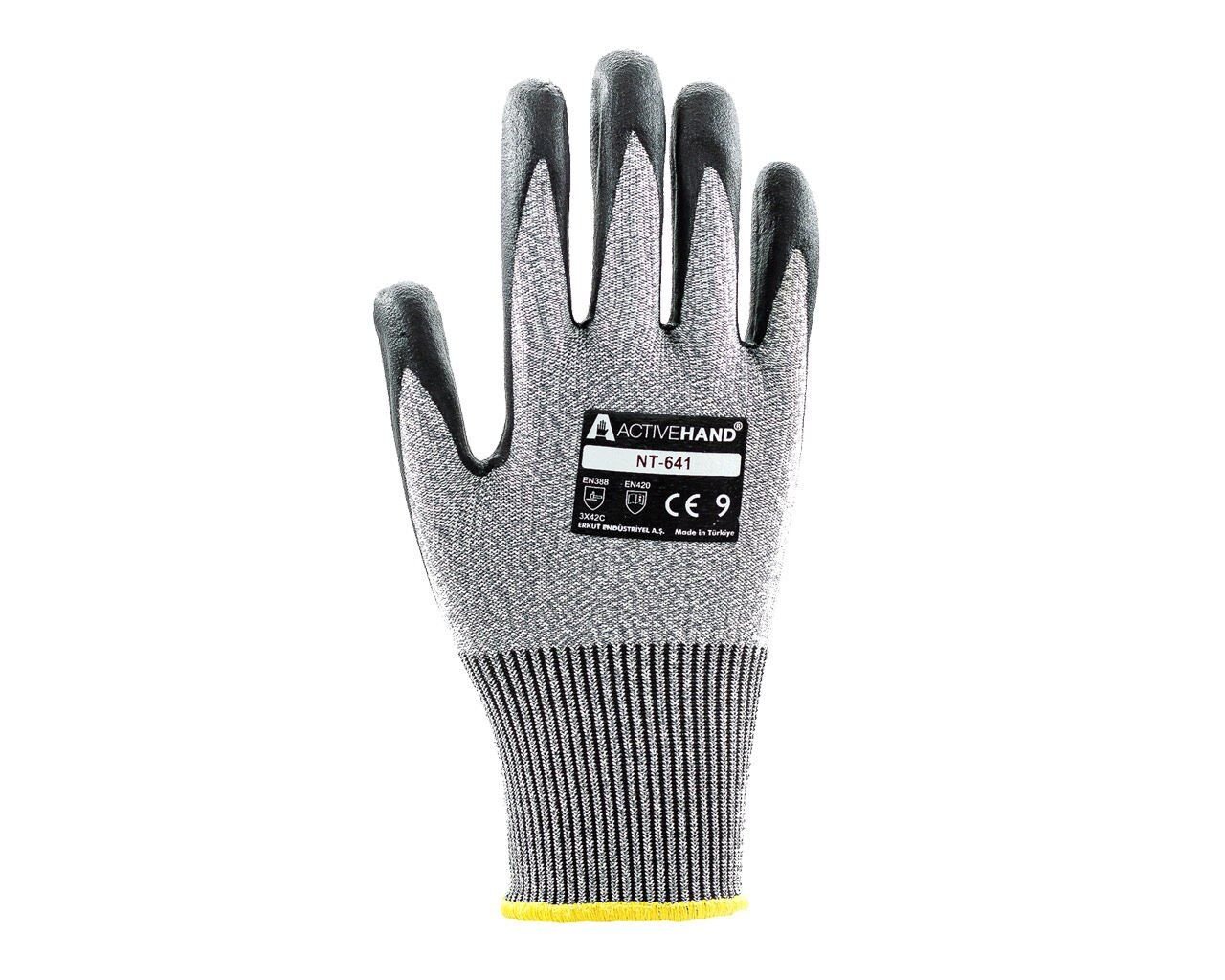 NT 641 GR/SY NO:10 3/4 Köpük Nitril Kaplı Polyester Kesilmeye Dayanıklı Eldiven