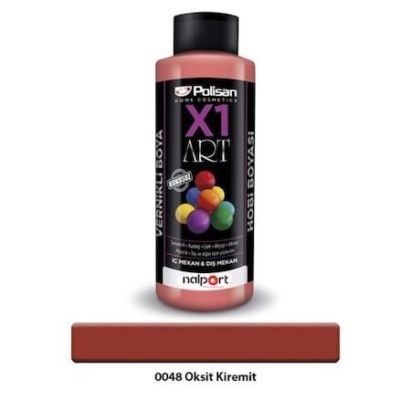 Polisan X1 Art Vernikli Hobi Boyası Oksit Kiremit 120 Ml.