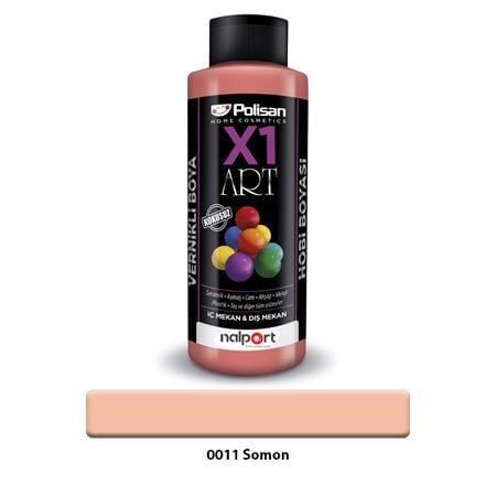 Polisan X1 Art Vernikli Hobi Boyası Somon 120 Ml.