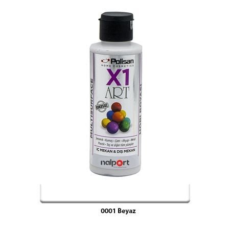 Polisan X1 Art Multisurface Hobi Boyası Beyaz 120 Ml.