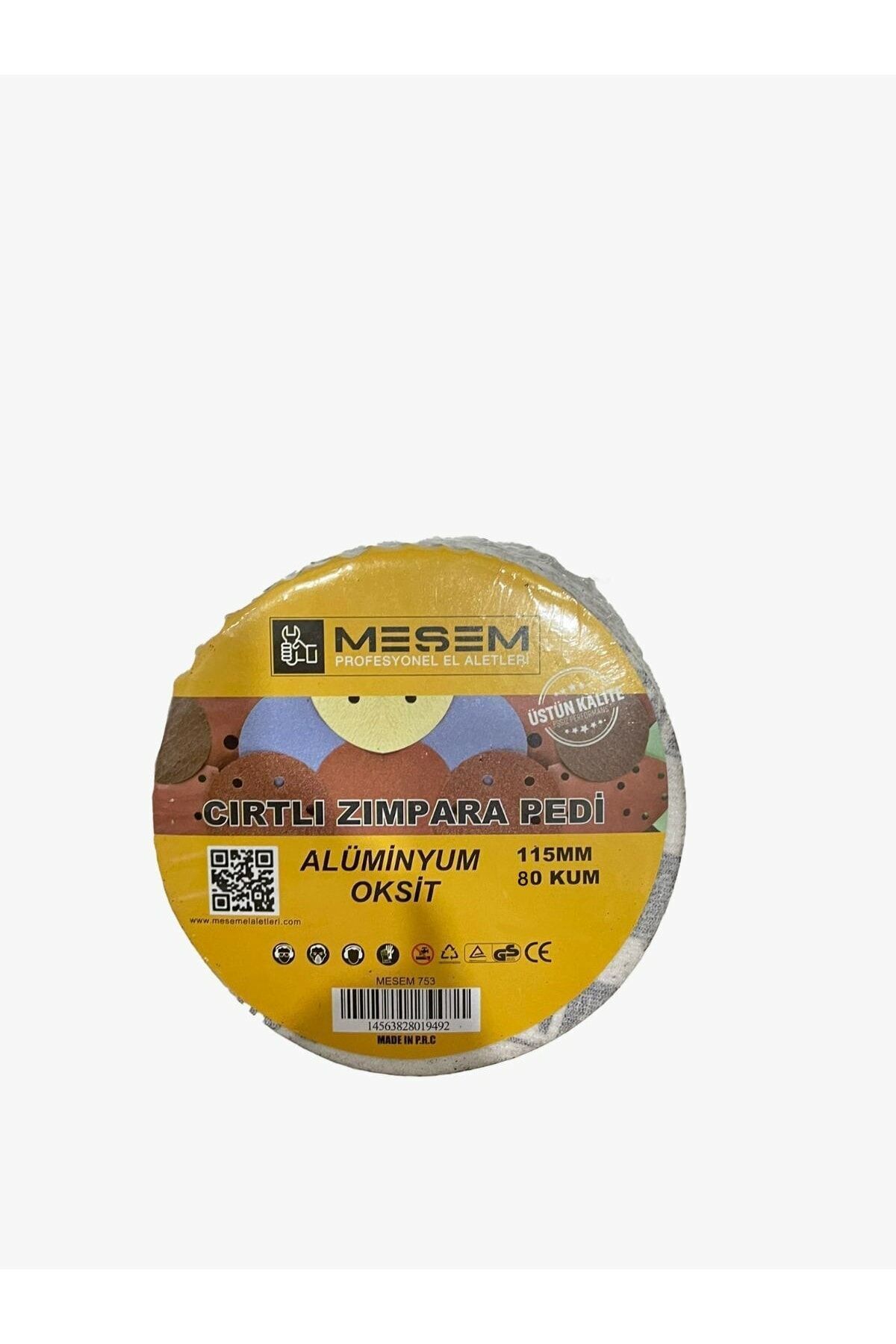Cırtlı Zımpara Pedi 115mm 80kum
