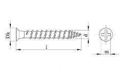 Sunta Vidası 6mm x120mm 1 PAKET 100 ADET 6X120mm