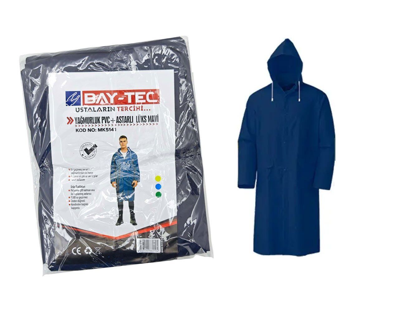 BAY-TEC MK5141 Lüx Yağmurluk Görünmez Astarlı Mavi 600 gr