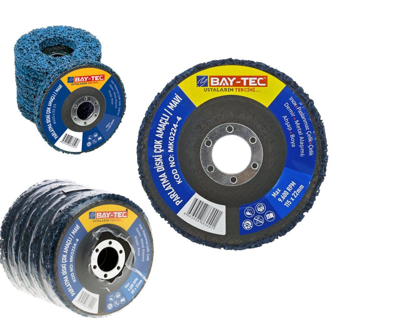 115 mm Parlatma Diski Çok Amaçlı Mavi MK0224-4