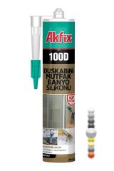 Akfıx Duşakabin Silikonu 100d Şeffaf-beyaz Renk Seçeneği 280 Ml