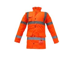 JUNIOR JN1012 Waterproof Fosforlu Oxford Parka Turuncu L beden