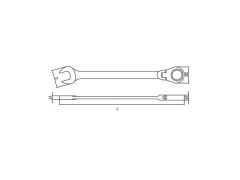 0345 Mafsallı Cırcır Kombine Anahtar 10 mm