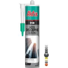 Akfix 915n Nötr Dış Cephe Silikonu Antrasit Gri 280 Ml