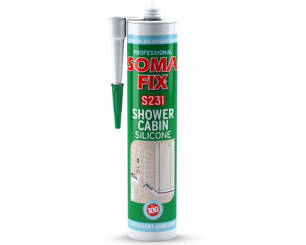 SOMAFİX S231 Duşakabin Silikonu Beyaz 280ml 320gr