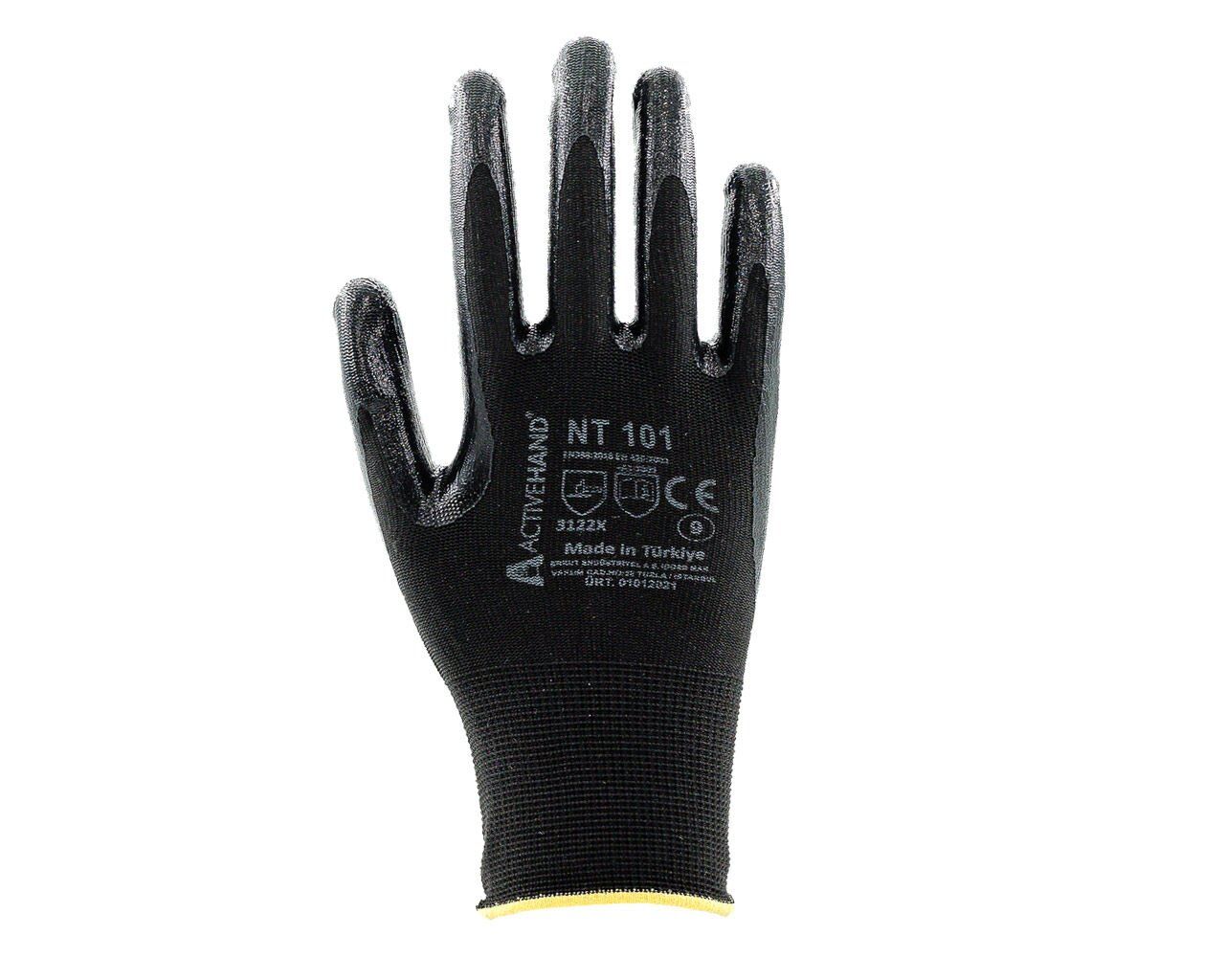 NT 101 SY/SY NO:7 Nitril Kaplı Polyester Eldiven