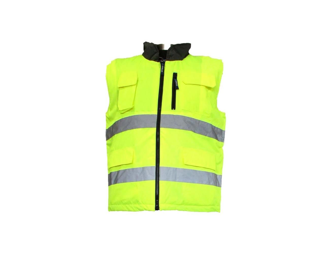 JUNIOR JN1061 Fosforlu Yelek Çift Taraflı Sarı XL beden