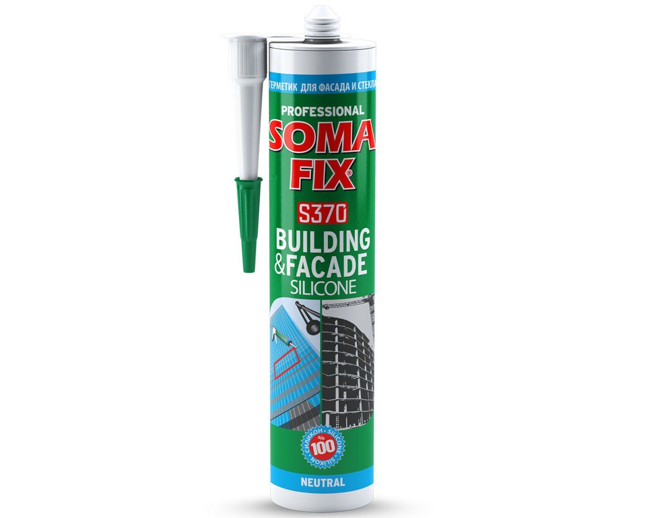 SOMAFİX S371 Yapı İnşaat ve Dış Cephe Silikonu Beyaz 310ml 335gr