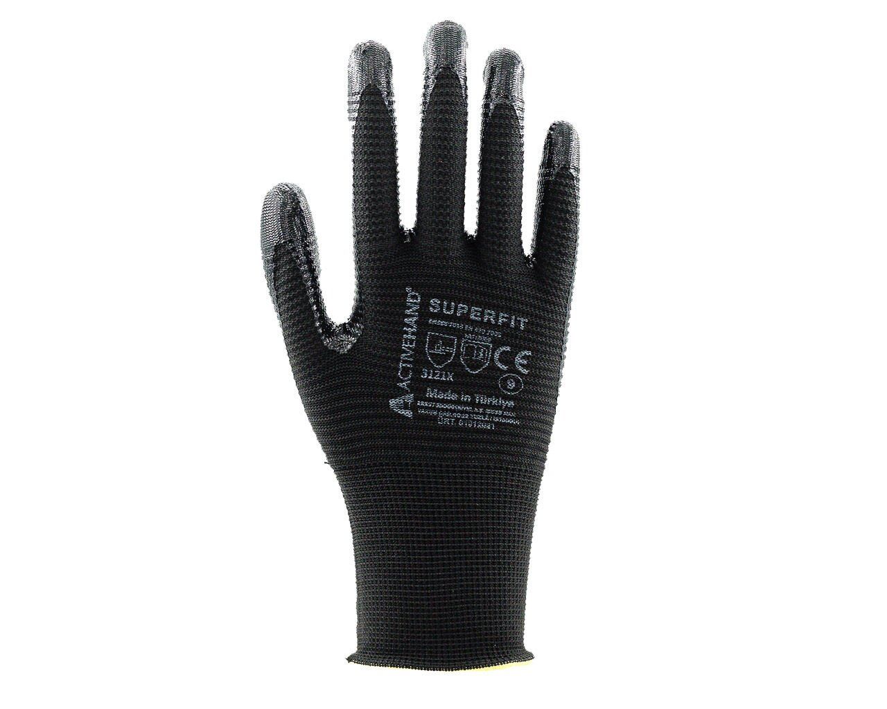 SUPERFİT SY/SY NO:10 Avuç İçi Tırtıklı Nitril Kaplı Polyester Eldiven