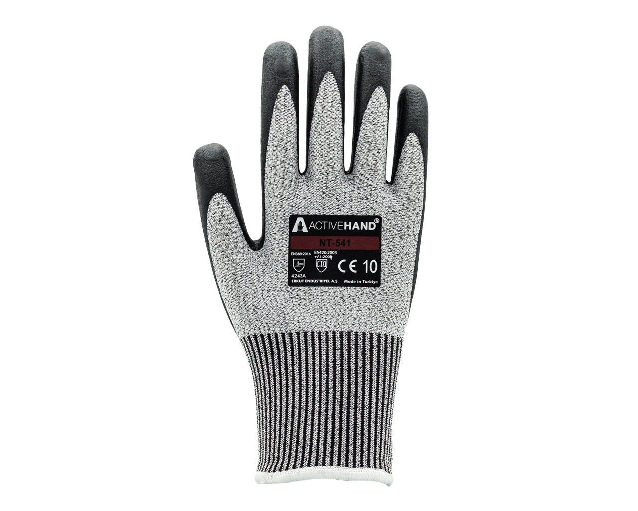 NT 541 GR/SY NO:8 Köpük Nitril Kaplı Polyester Kesilmeye Dayanıklı Eldiven