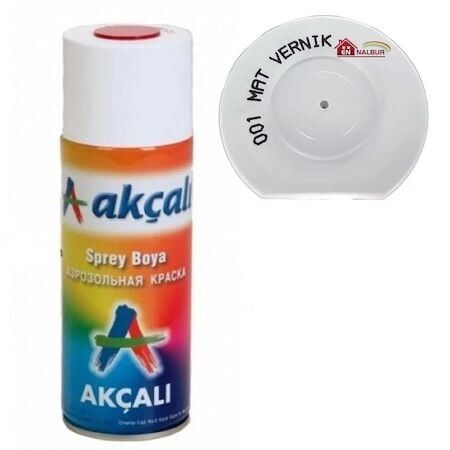 Akçalı Sprey Boya 001 Mat Vernik 400 ML