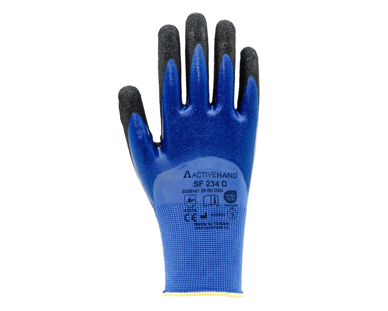 SF 234D M/SY NO:8 KÖPÜK NİTRİL KAPLI SANDY FINISH DOUBLE NİTRİL ELDİVEN