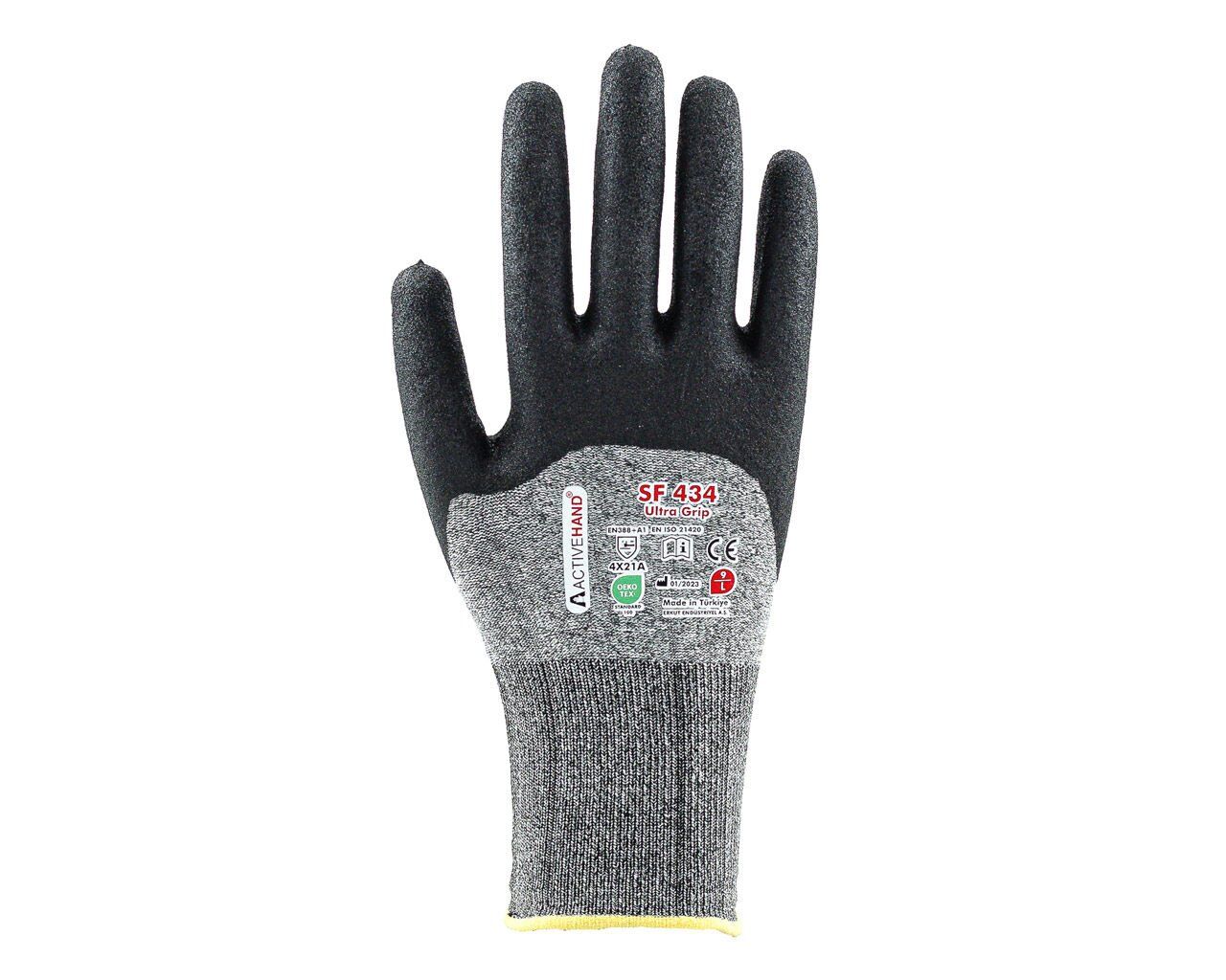 SF 534 GR/SY NO:9 3/4 KÖPÜK NİTRİL KAPLI SANDY FINISH POLYESTER ELDİVEN