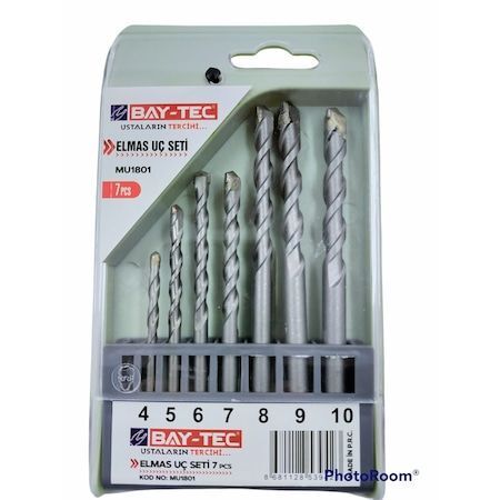 Bay-Tec Elmas Matkap Ucu Seti 7 Parça - Elmas Camcı Seti
