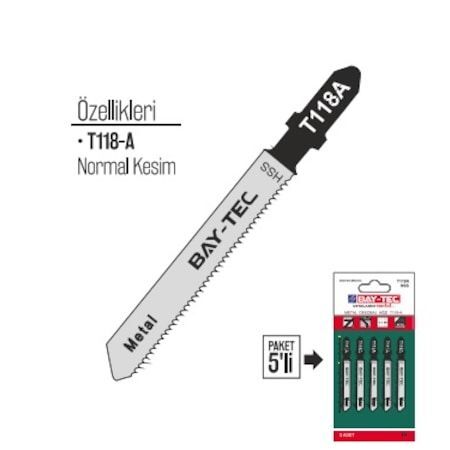 Bay-Tec Dekupaj Testere Ağzı Metal 5 Adet - T118-A