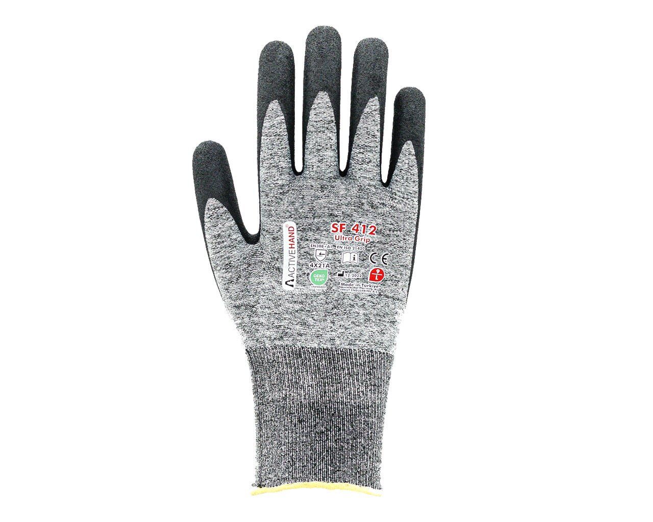 SF 412 GR/SY NO:7 KÖPÜK NİTRİL KAPLI SANDY FINISH POLYESTER ELDİVEN