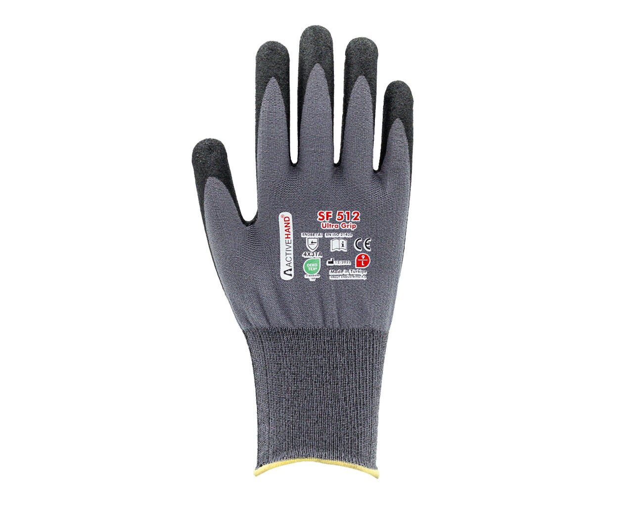 SF 512 GR/SY NO:9 KÖPÜK NİTRİL KAPLI SANDY FINISH POLYESTER ELDİVEN