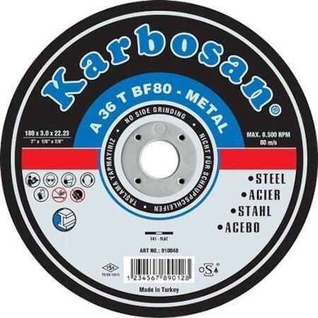 Karbosan 230 Kesici Taş 230 lük Kesici Disk