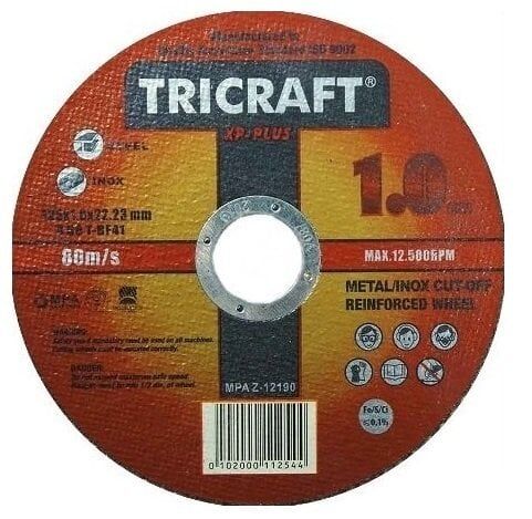 Tricraft inox 115mmx1mm Kesici Taş