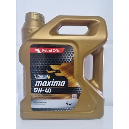 Petrol Ofisi Maxima 5W-40 Tam Sentetik Motor Yağı 4 L