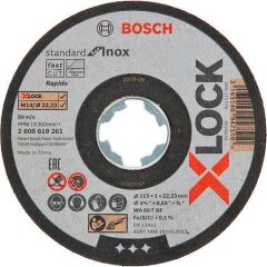 Bosch X-Lock 115x1 Standard For Inox Rapido Düz Kesici Disk - 2608619261
