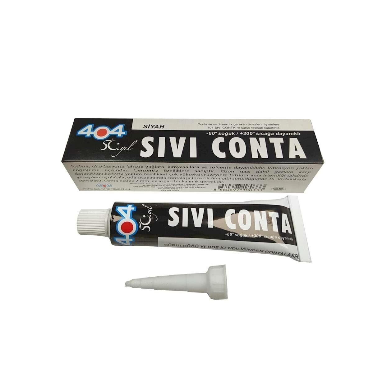 404 Sıvı Conta Siyah 45 Gr