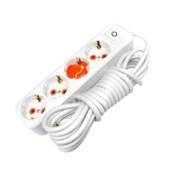 Asel Asl-200 0212 4'lü Grup Priz Anahtarlı 5mt - Hrd-010883