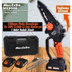 Max Extra Mx8006 Akülü Dal Kesme Budama Mini Testere Yağlı 20v 2.0ah
