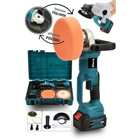 Jetta Power Tools Ultra 2'li Şarjlı Taşlama + Polisaj Makinası Set