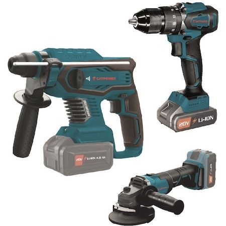 Catpower 4130 3'lü Süper Set Vidalama, Kırıcı, Taşlama 3 Makina 20V (Akü ve Şarj Hariç)