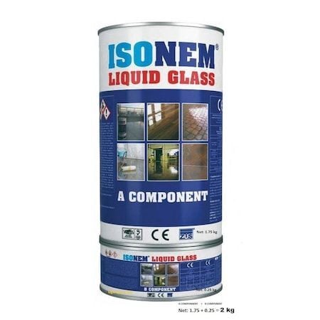 Isonem Lıquıd Glass (Sıvı Cam) Şeffaf Zemin Su Yalıtımı 2 Kg
