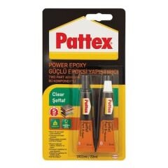 Pattex Çiftli Epoksi Şeffaf Epoxy Güçlü Yapıştırıcı 22Ml