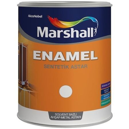 Marshall Enamel Ahşap Metal Astarı Beyaz 1kg/0,63l