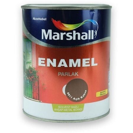 Marshall Enamel Parlak Ahşap Metal Boyası Açık Kahve 2,5 L