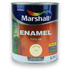 Marshall Enamel Parlak Ahşap Metal Boyası Krem 0,75 L