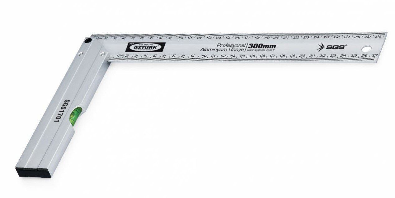 Sgs Alüminyum Gönye 40 Cm Terazili Sgs1703