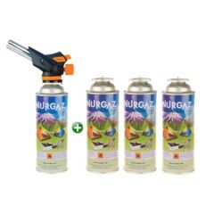 Nurgaz Fire Bırd Torch Kamp  Pürmüzü + 4 Ad. 220 Gr Tüp