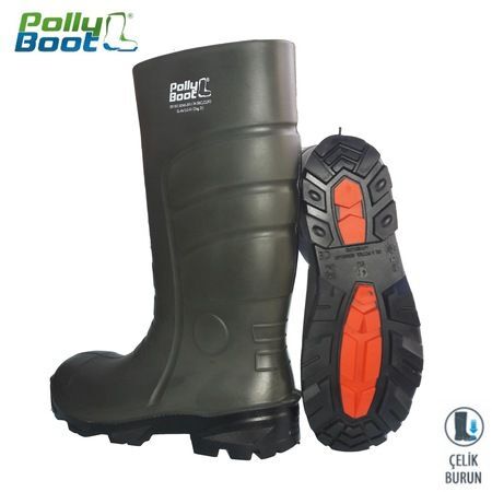 Pollyboot Vega 36 Numara Çelik Burunlu Çizme Poliüratan (517289415)