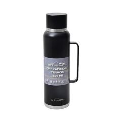 Nurgaz Campout Çift Katmanlı Termos 1500 ML Siyah