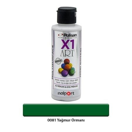 Polisan X1 Art Multisurface Hobi Boyası Yağmur Ormanı 120 Ml.