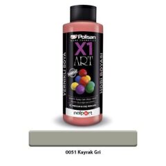 Polisan X1 Art Vernikli Hobi Boyası Kayrak Gri 120 Ml.