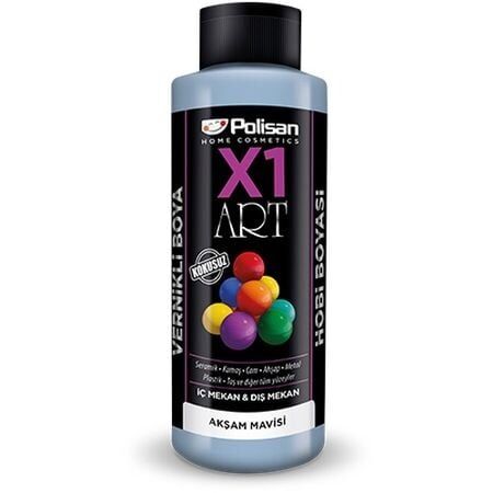 Polisan X1 Art Vernikli Hobi Boyası Akşam Mavisi 120 ML