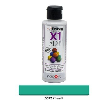 Polisan X1 Art Multisurface Hobi Boyası Zümrüt 120 Ml.