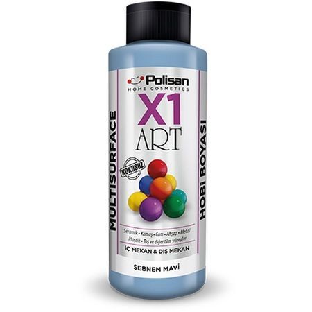 Polisan X1 Art Multisurface Hobi Boyası Şebnem Mavi 120 Ml.