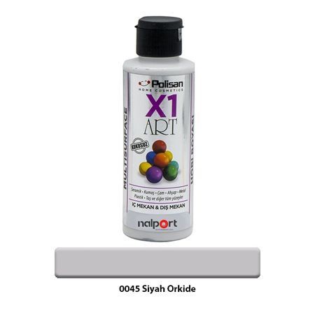 Polisan X1 Art Multisurface Hobi Boyası Siyah Orkide 120 Ml.