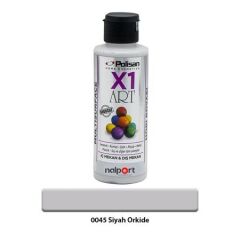Polisan X1 Art Multisurface Hobi Boyası Siyah Orkide 120 Ml.